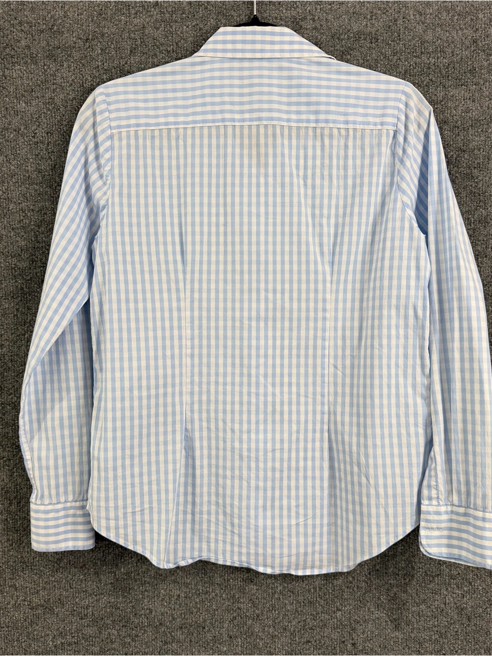 The Shirt Womens Blue Gingham Button Up Shirt Size Medium Preppy Office Casual - Picture 2 of 8